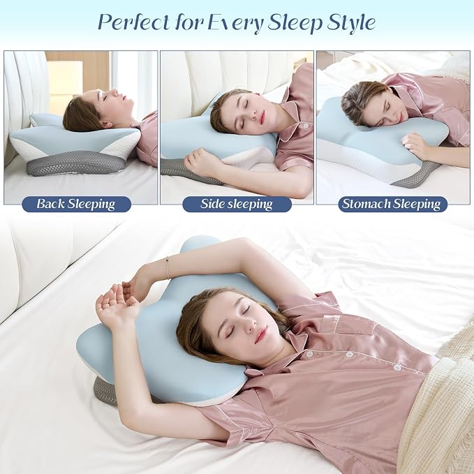 Cervical Pillow for Neck Support, Memory Foam Contour Pillow, Ergonomic - Image 6