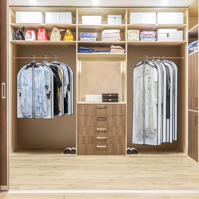 Hanging Clothes Storage with 4" Gusseted Garment Covers - Image 7