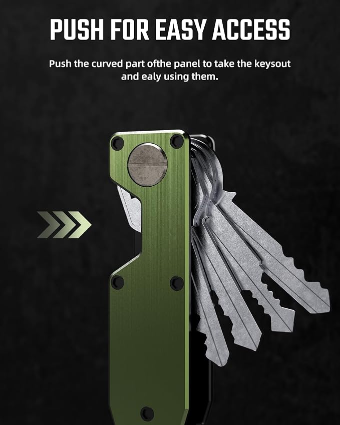 Key Organizer for Men Compact Key Holder Minimalist Key Case Metal Key Chain - Image 4
