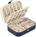 Travel Jewelry Box, PU leather Small Jewelry Organizer by XZUZ