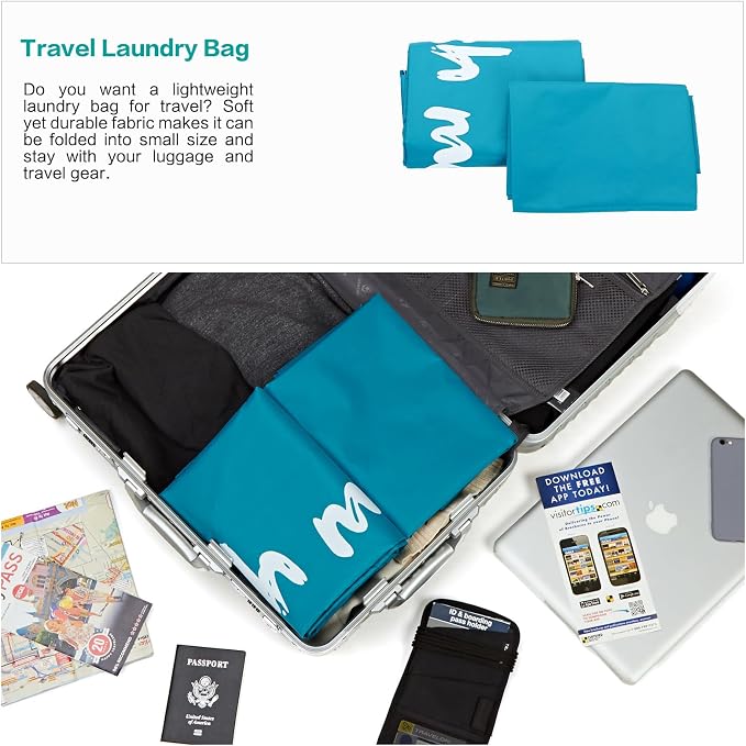 HOMEST XL Wash Me Travel Laundry Bag, Dirty Clothes Organizer, Large Enough to - Image 6