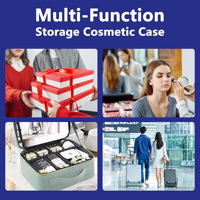 Travel Makeup Bag for Makeup Artists Large Makeup Case, - Image 5