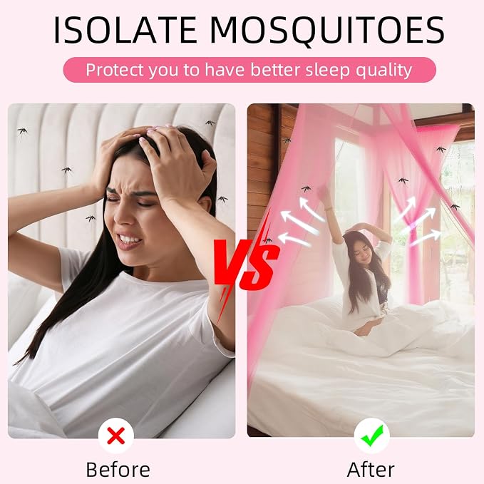 4 Corners Mosquito Net for Mosquiteros para Camas Bed Canopies Netting Bed - Image 3
