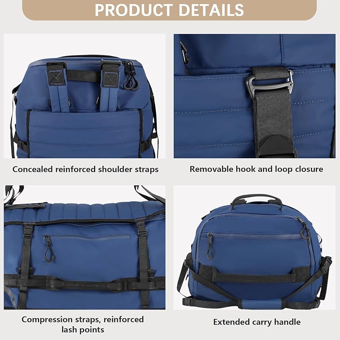 CONTAIL 86L Foldable Wheeled Duffel Backpack - Image 7