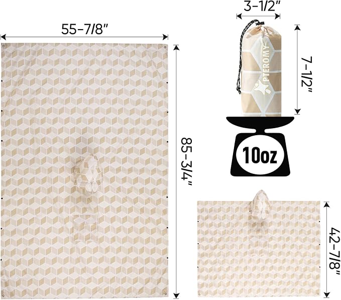 PTEROMY Hooded Rain Poncho for Adult - Image 4