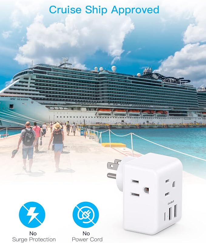 Multi Plug Outlet Extender, Power Strip Non Surge Protector Electric Outlet - Image 4