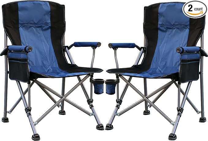 Camping Chair for Adults Heavy Duty Outdoor Patio Lawn Chairs Portable Support by SWALLOW+BRAND