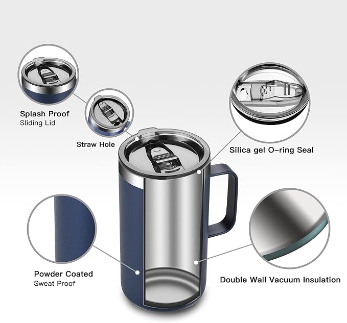 KXIAOCHEN 20oz Insulated Coffee Mug - Image 6