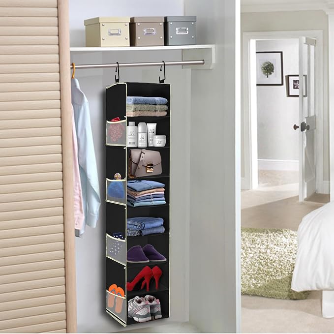 2 Pack Large-Sized Hanging Shoe Organizer 8-Shelf, Hanging Closet Organizer - Image 2