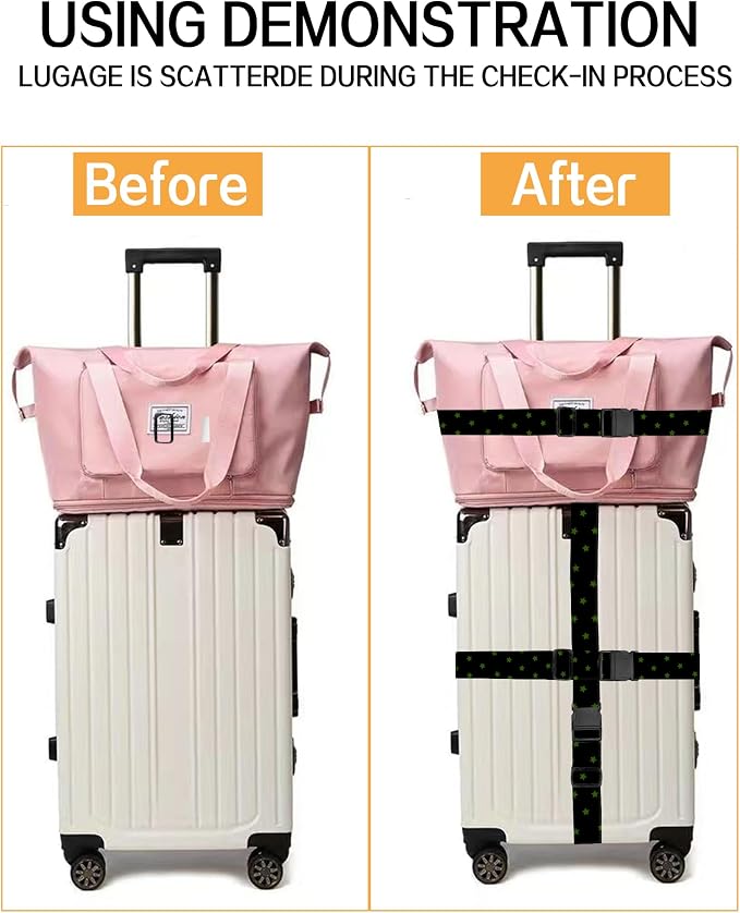 Luggage Straps for Suitcases, Adjustable Travel Belt, Durable Wide Luggage Strap - Image 4
