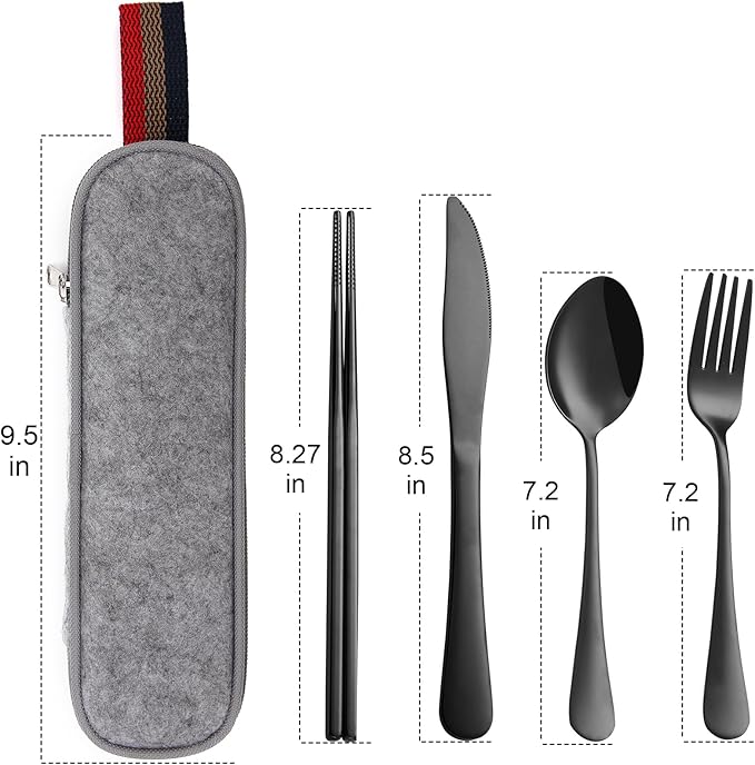 DEVICO Camping Utensils, Portable Travel Utensils - Image 7