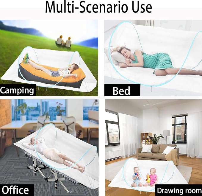 CMINGJ Large Pop Up Mosquito Tent, Portable Foldable Mosquito Net - Image 4
