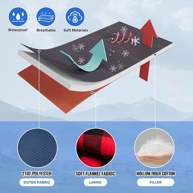 0 Degree Sleeping Bag Cotton Flannel Winter Cold Weather - Image 3