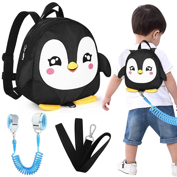 Accmor Toddler Harness Backpack Leash, Cute Penguin Kid Backpacks by Accmor