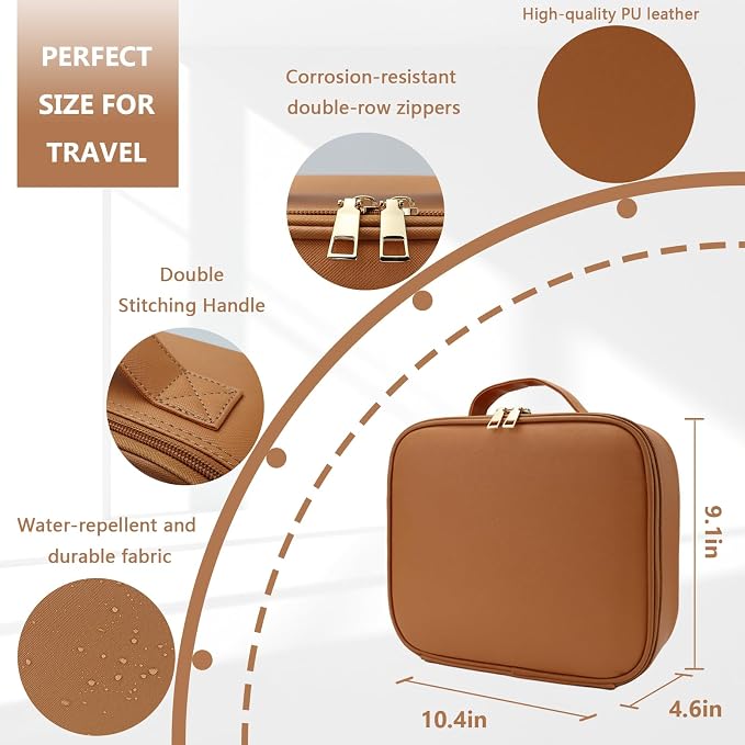 Travel Makeup Bag for Women and Makeup Artists Cosmetic Organizer Large Makeup - Image 3