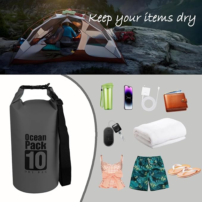 Dry Bag Waterproof Backpack 5L/10L/20L/30L Roll Top Waterproof Bag, Floating - Image 5