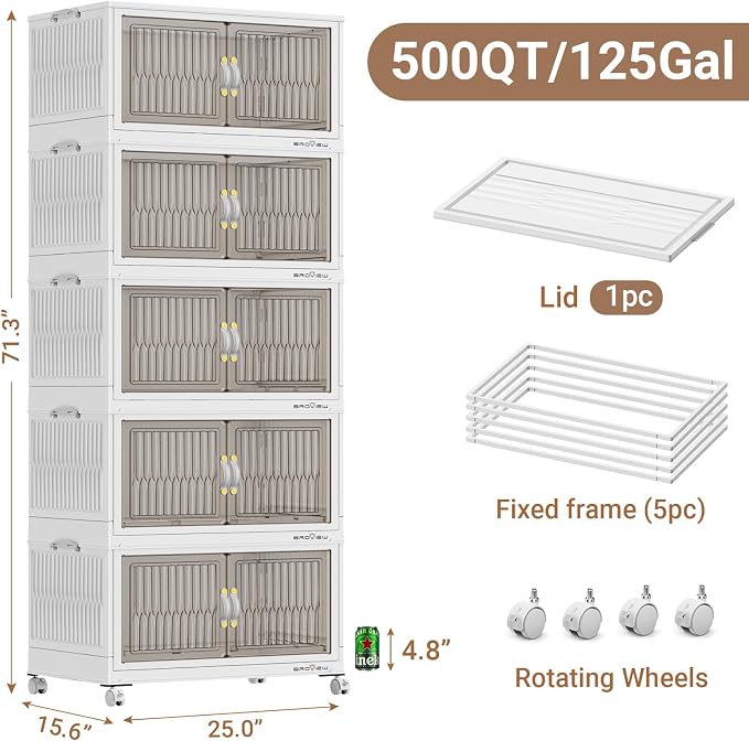 BROVIEW 500Qt Stackable Storage Bins - Image 2