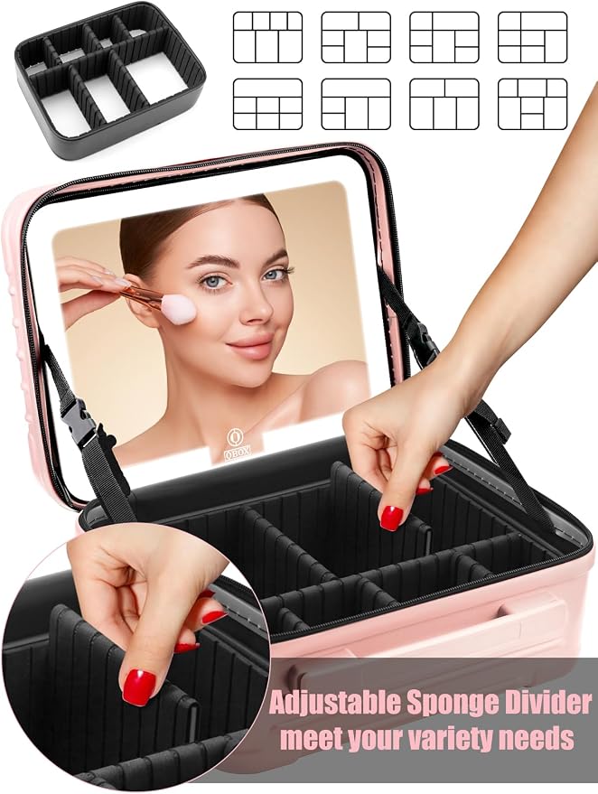 Kalolary Travel Makeup Train Cases, Makeup Bag - Image 2