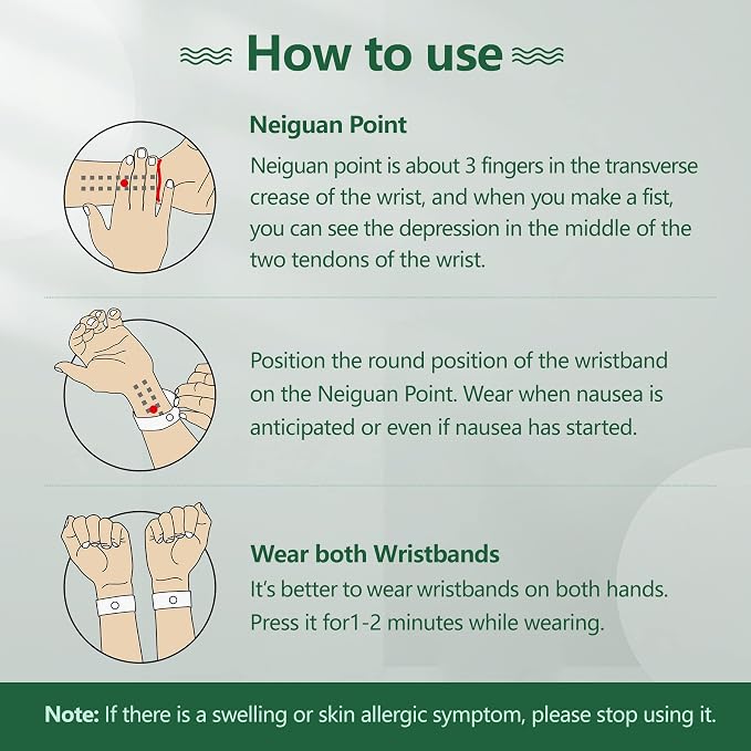 Motion Sickness Wristband, Anti-Nausea Acupressure Wrist Band - Image 7