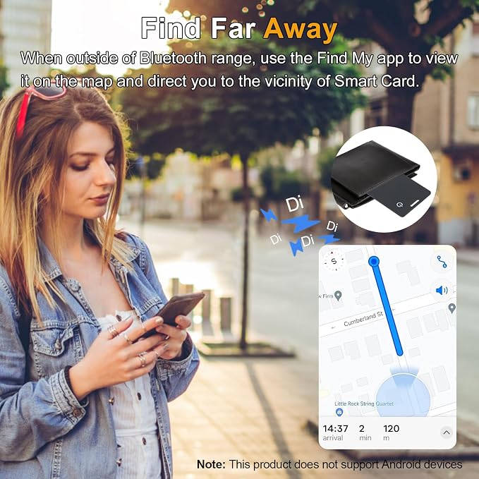 LBPRT Air-Tag Card Rechargeable Wallet Tracker Thin 1.6mm 2 Pack, Smart Locator - Image 5