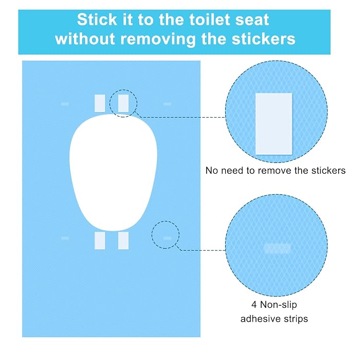100 Packs Tear-Free Toilet Seat Covers Disposable - Image 2