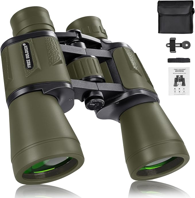 20x50 Hunting Binoculars for Adults High Powered - 28mm Large Eyepiece by FREESOLDIER