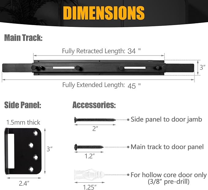 Door Bar Lock - Patented Door Barricade Security Bar - Home Safety Improvement - Image 3