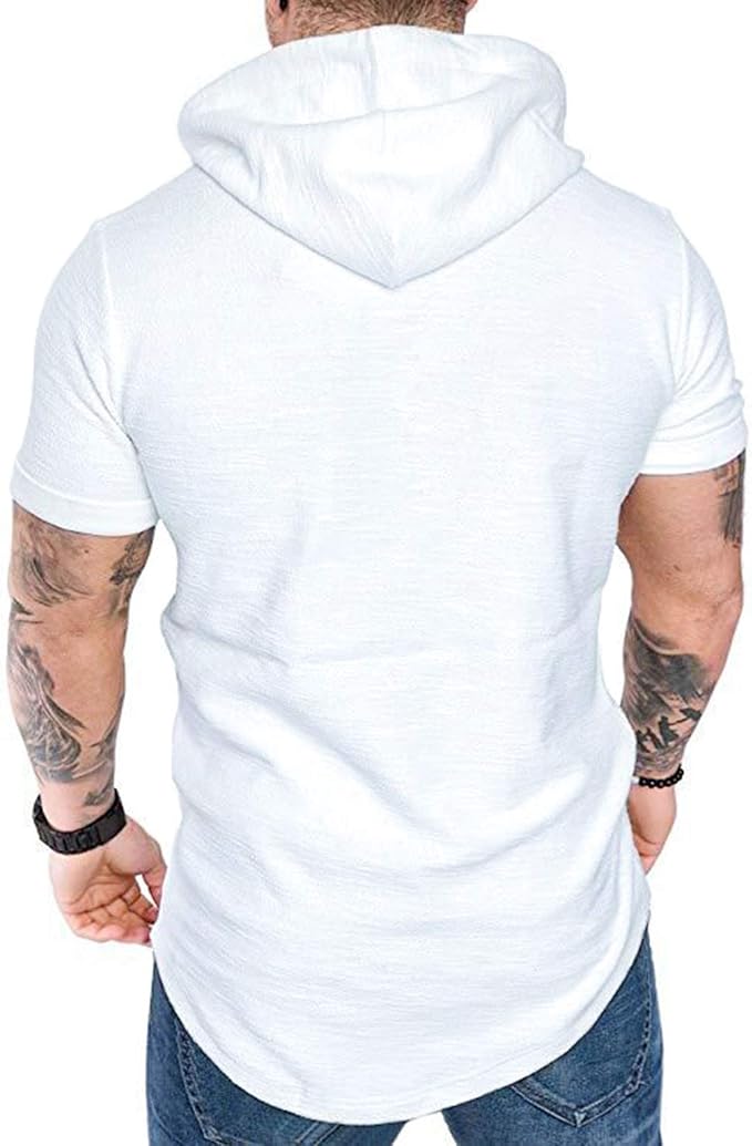 Lexiart Mens Fashion Athletic Hoodies Sport Sweatshirt Solid Color Fleece - Image 2