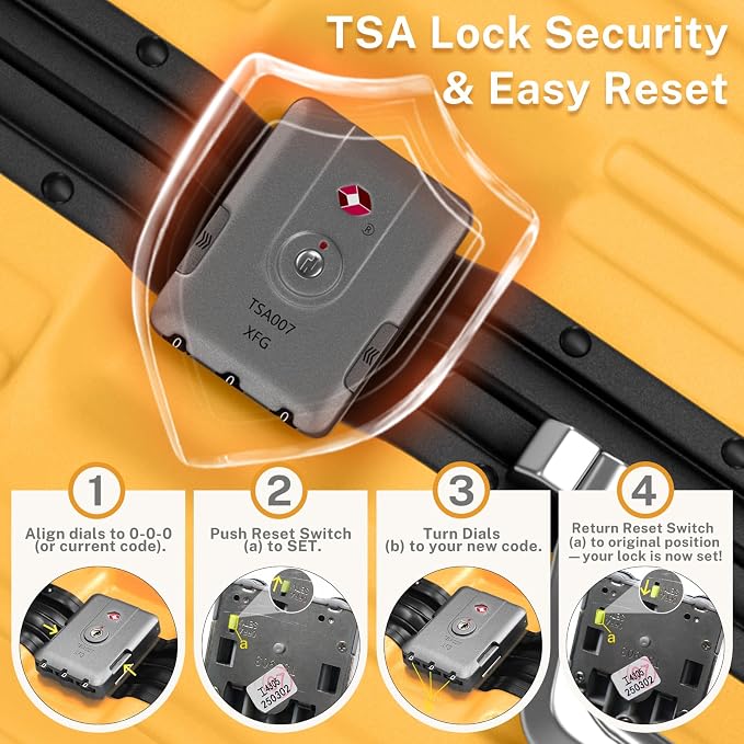 Krute Luggage 28 Inch Aluminum Frame Luggages TSA Lock No Zipper Checked - Image 2