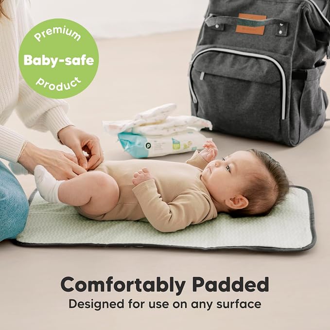 KeaBabies Portable Diaper Changing Pad, Easy Wipe Clean - Image 5