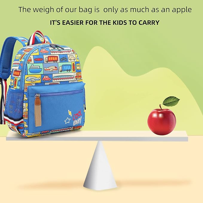 willikiva Cartoon Bus 12 Kindergarten Backpack - Image 5