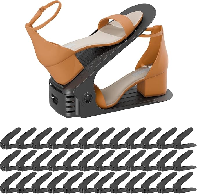 Shoe Slots Organizer, 50% Space-Saving Storage Rack Holder by Yashong