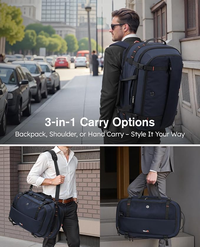Tolaccea Travel Backpack with Garment Bag, Suit Carry On Backpack, TSA Flight - Image 3