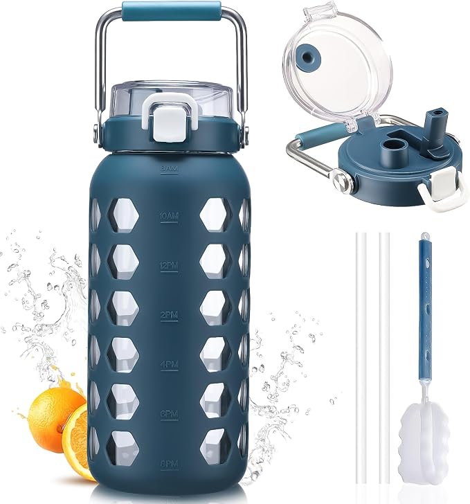 MUKOKO 64oz Glass Water Bottles by MUKOKO