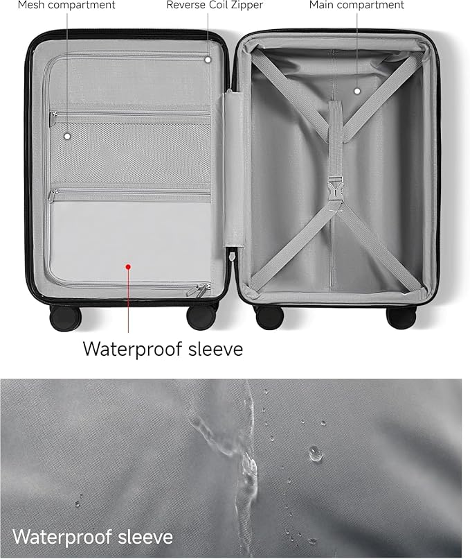 LUGGEX Carry On Luggage 22x14x9 Airline Approved, Expandable Polycarbonate - Image 7