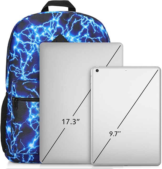 17.3 Inch School Backpack, Lightweight Bookbag Men and Teen Boy Back Pack - Image 7