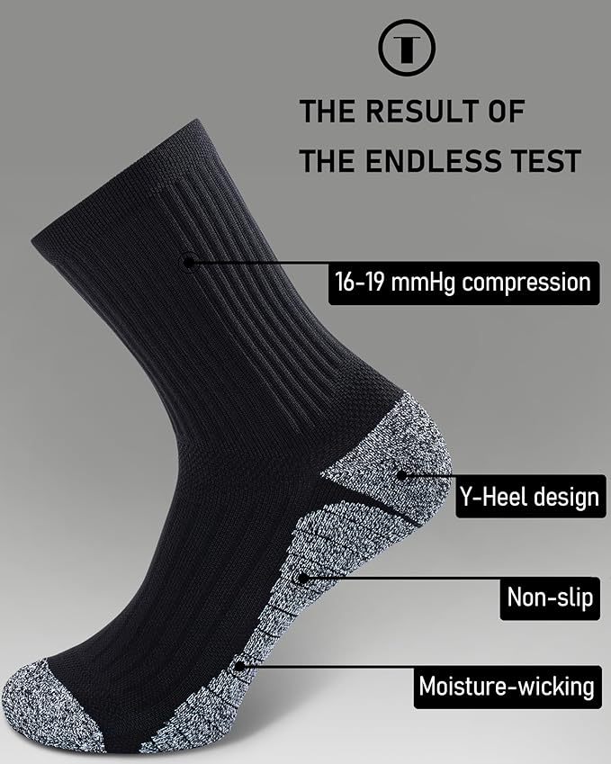 Elite Cushioned Compression Mid-crew Socks 4-Pack - Image 4