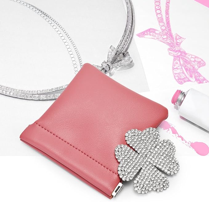 PU Leather Jewelry Travel Bag Leather Jewelry Pouch Christmas, Wedding Party - Image 2