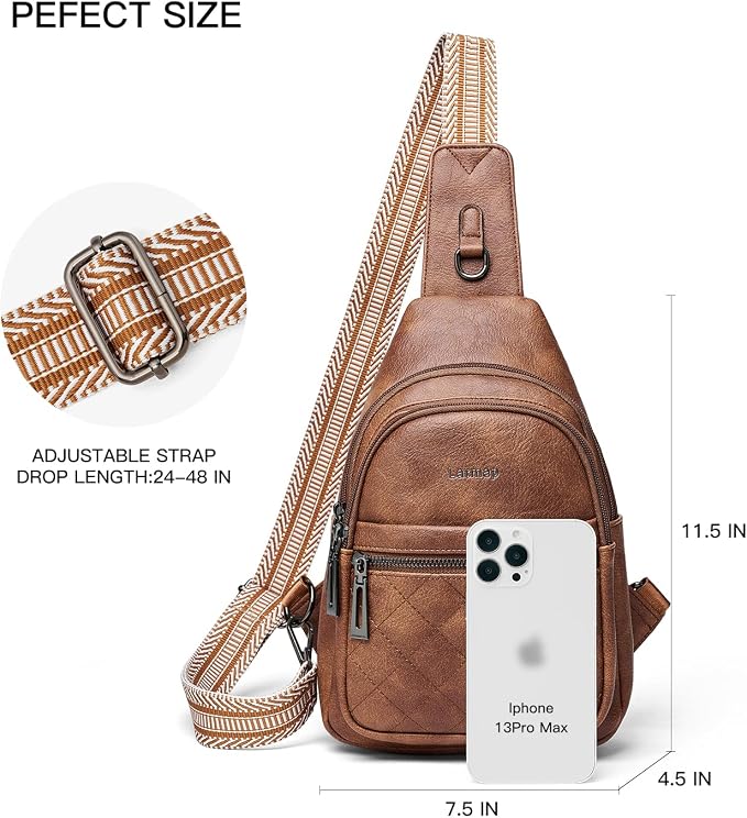 Sling Bag For Women Fanny Pack Crossbody Travel Shoulder Belt Bags Tote - Image 3