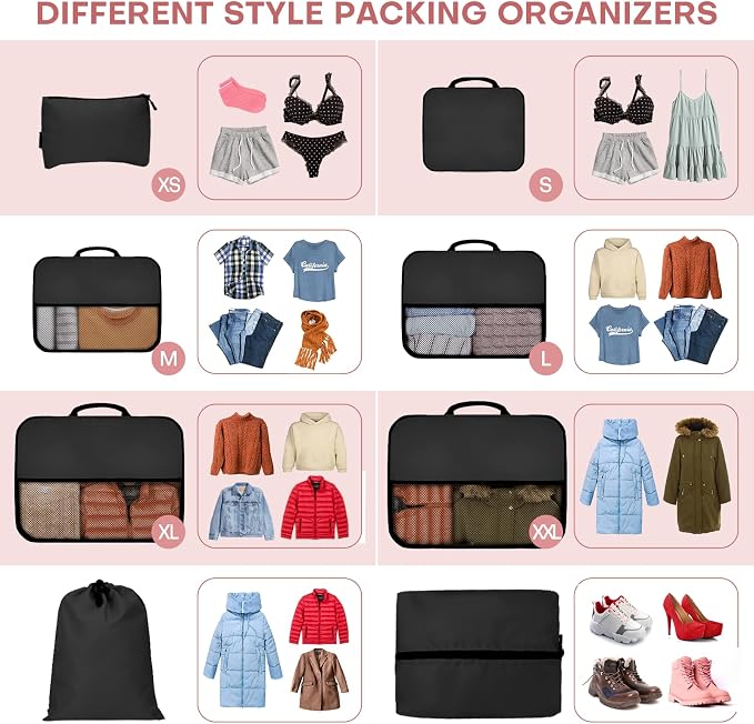 8 PCS Compression Packing Cubes - Image 3