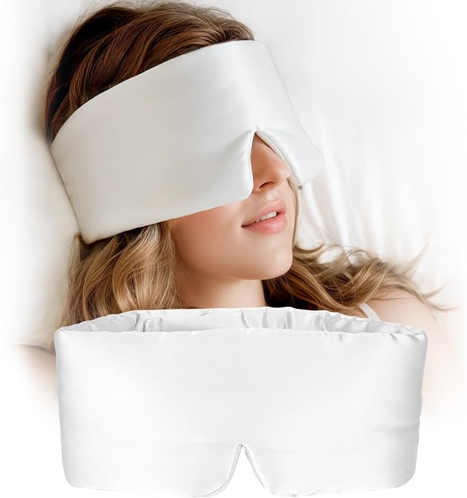 Silk Sleep Mask for Women and Men, Side Sleeper, 22 Momme Pure Mulberry Silk by Unknown