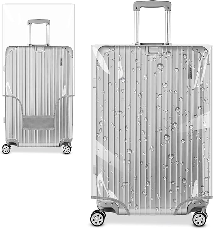 Yotako Clear PVC Suitcase Cover Tough Protector, 20 Inch Luggage Covers by YOTAKO
