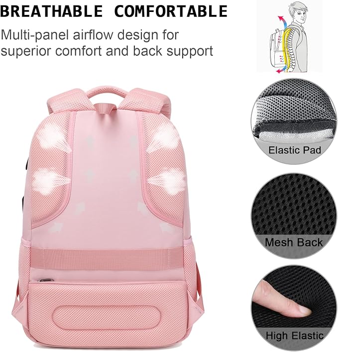 Laptop Backpack, Business Travel Anti Theft Slim Durable Laptops Backpack - Image 5
