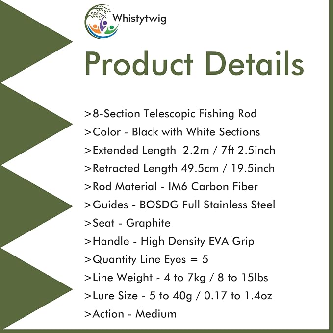Whistytwig Telescopic Fishing Rod - Image 3