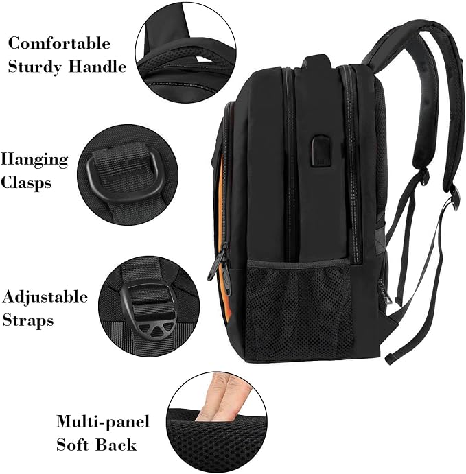 MATEIN Travel Laptop Backpack, Slim Sturdy College Laptops Backpack - Image 5