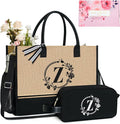 TOPDesign Personalized Initial Canvas Tote Bag, by TOPDesign