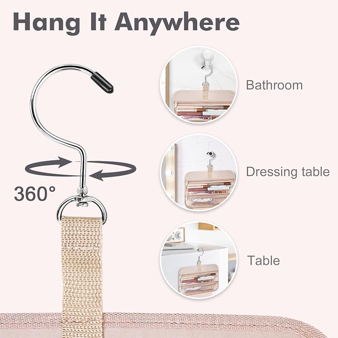 Wedama Toiletry Bag for Women, Large Cosmetic Travel Bag, Hanging Toiletry Bag - Image 5