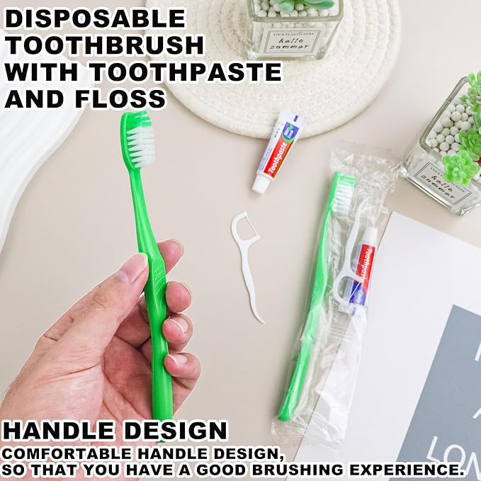 Disposable Toothbrushes with Toothpaste and Floss - Image 8