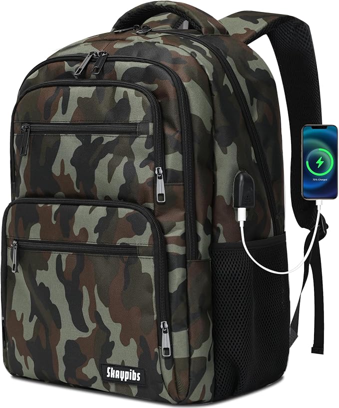 Backpck for Women Men, School backpacks for Girls Teen Boys, 15.6 inch Laptop by Skaypibs