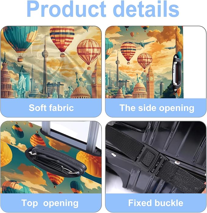 Luggage Cover Washable Suitcase Protector Anti-scratch Suitcase cover Fits - Image 3